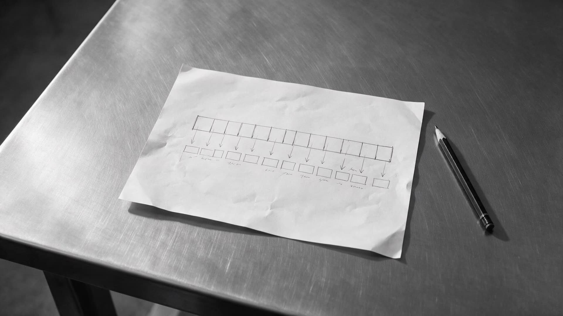 Das Denken vor dem Code: handgezeichnete Chunking-Strategie auf Papier