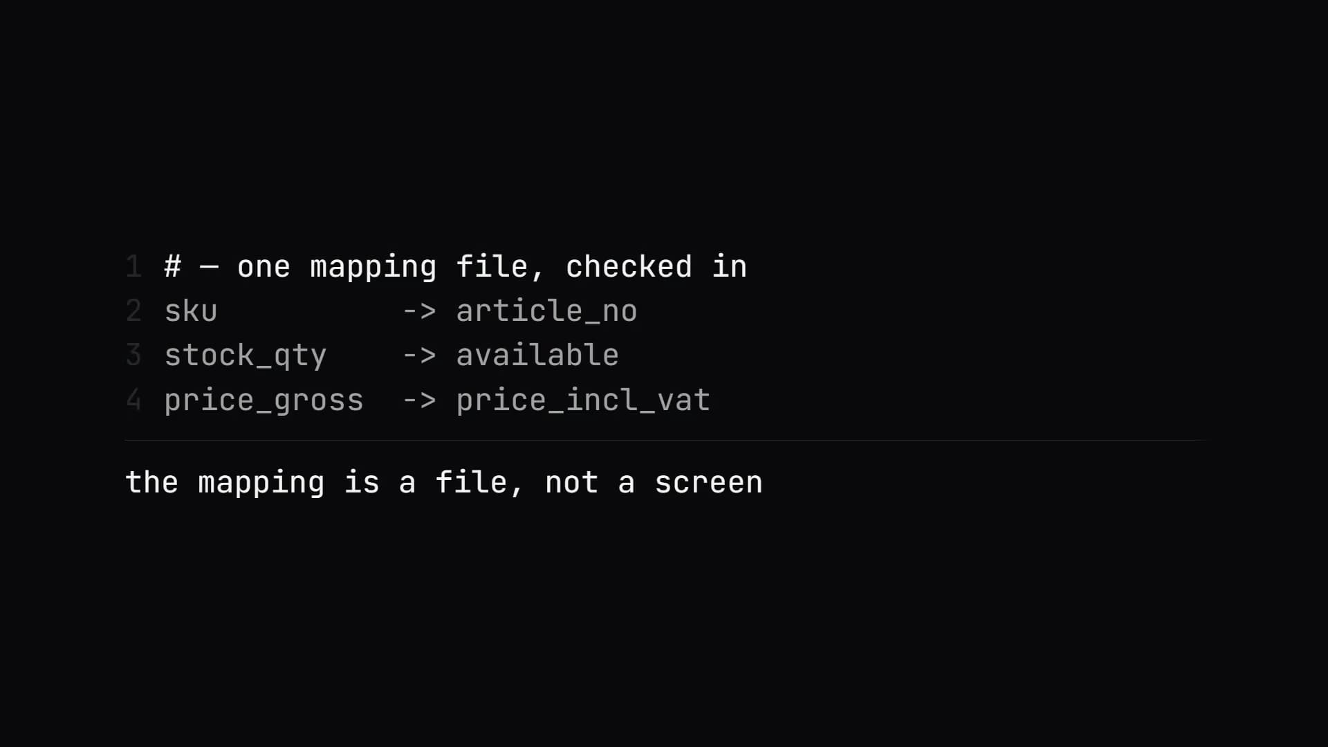 Screenshot · Feld-Mapping beider Systeme