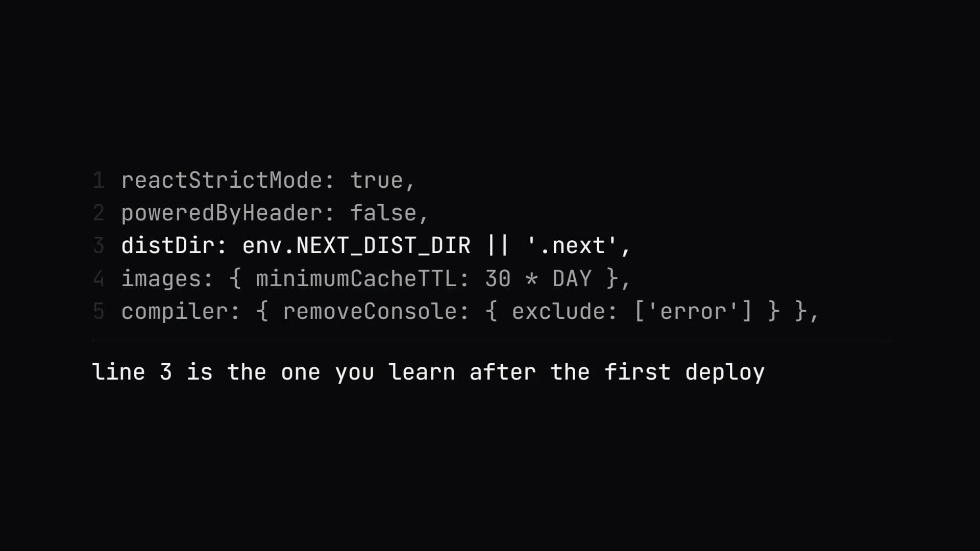 Screenshot · die Next.js-Einstellung, die man erst nach dem ersten Deploy kennt