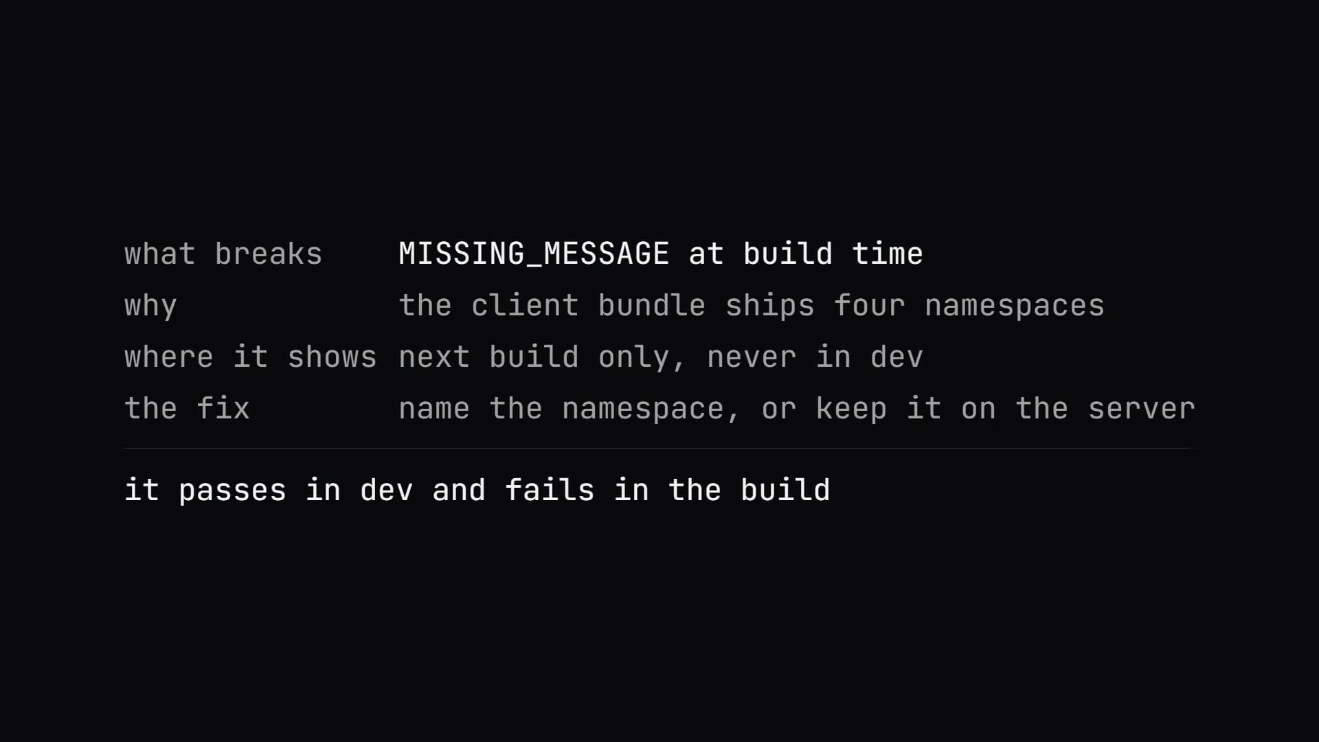 Screenshot · der Fehler, den Next.js beim ersten Mal produziert