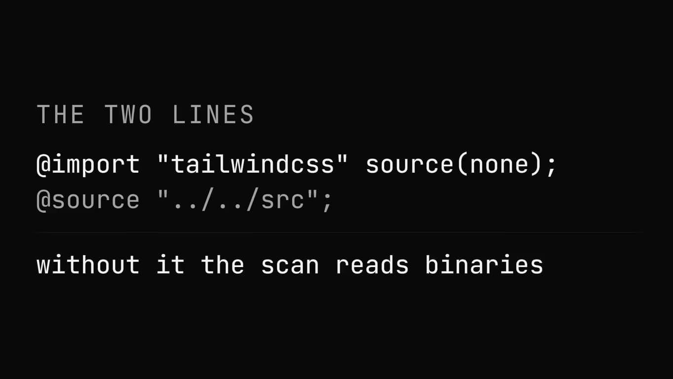 Screenshot · die Tailwind CSS-Einstellung, die man erst nach dem ersten Deploy kennt